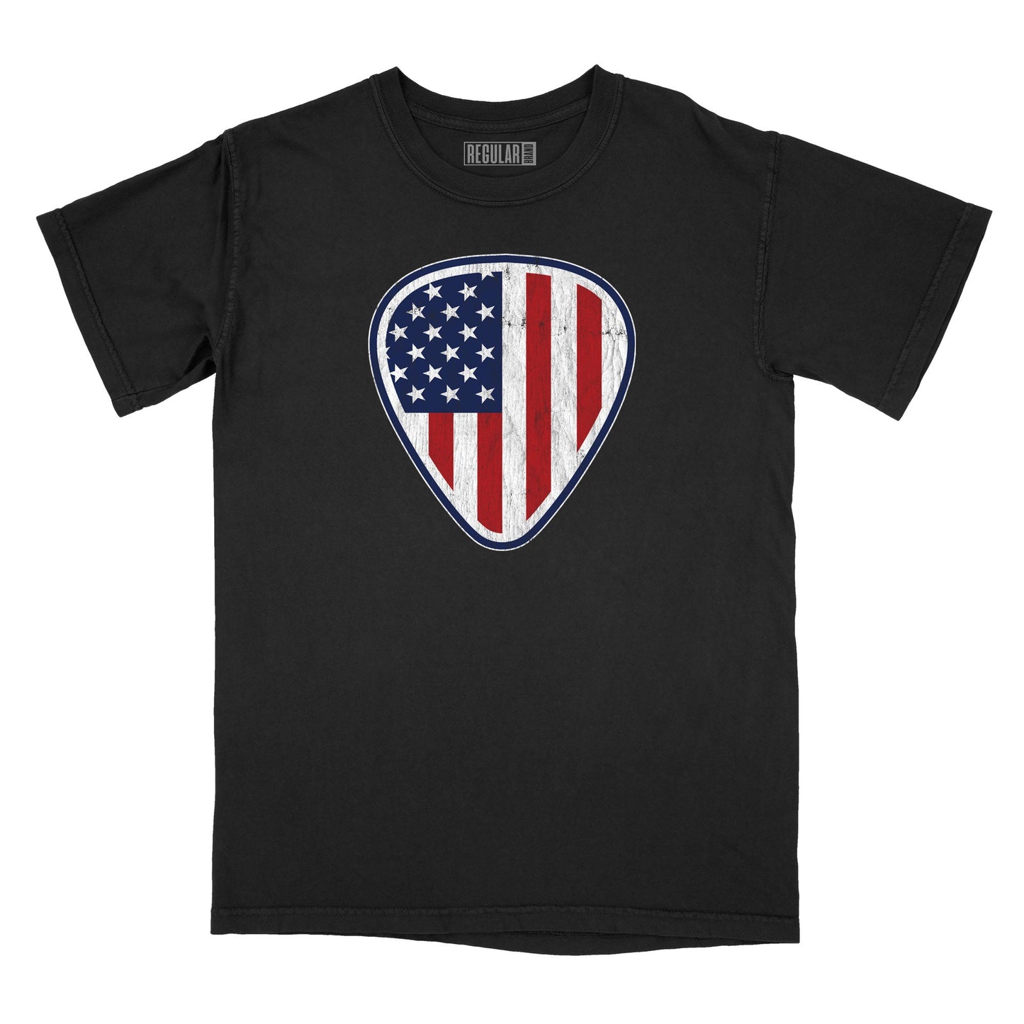 American Flag Guitar Pick Relaxed Fit T-Shirt