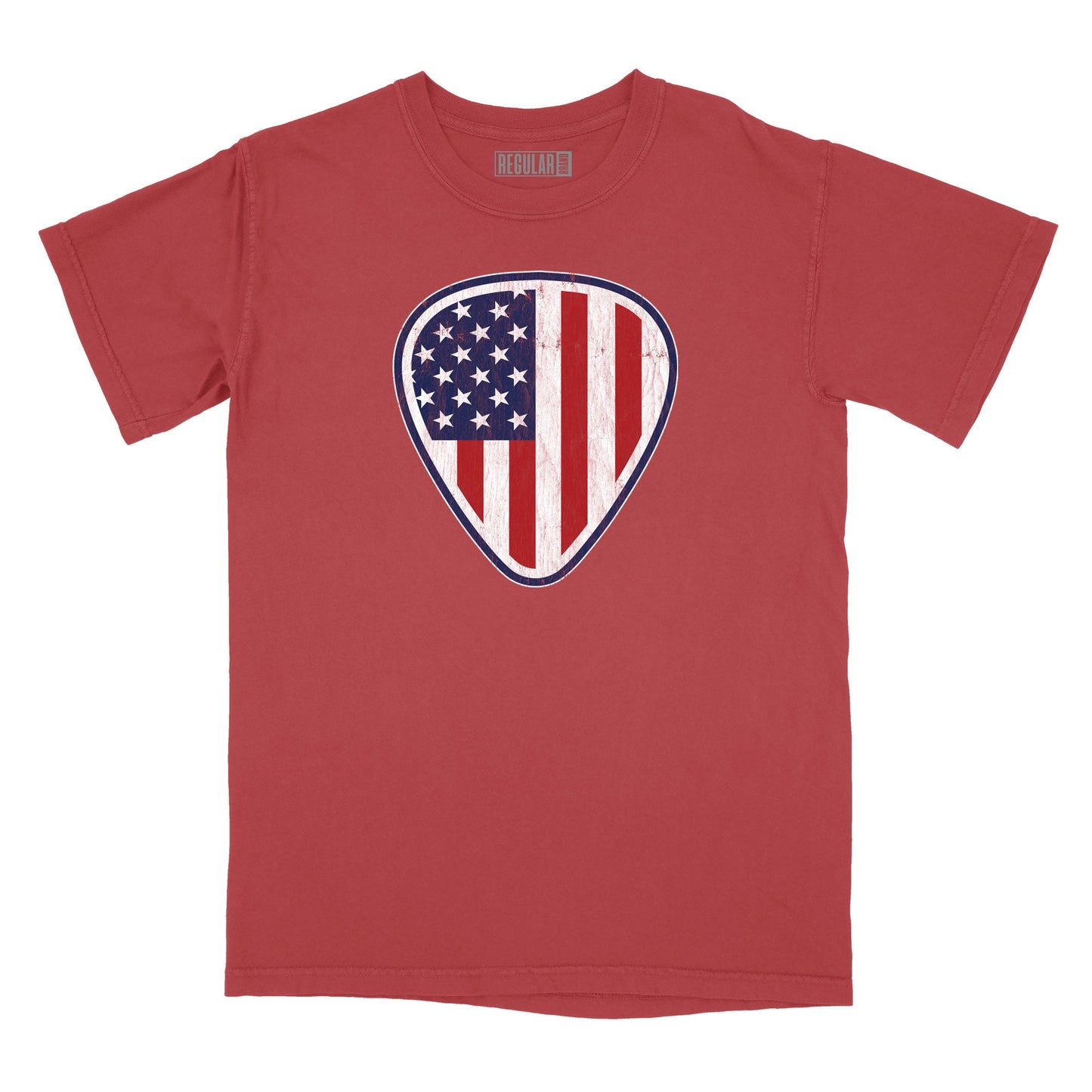 American Flag Guitar Pick Relaxed Fit T-Shirt