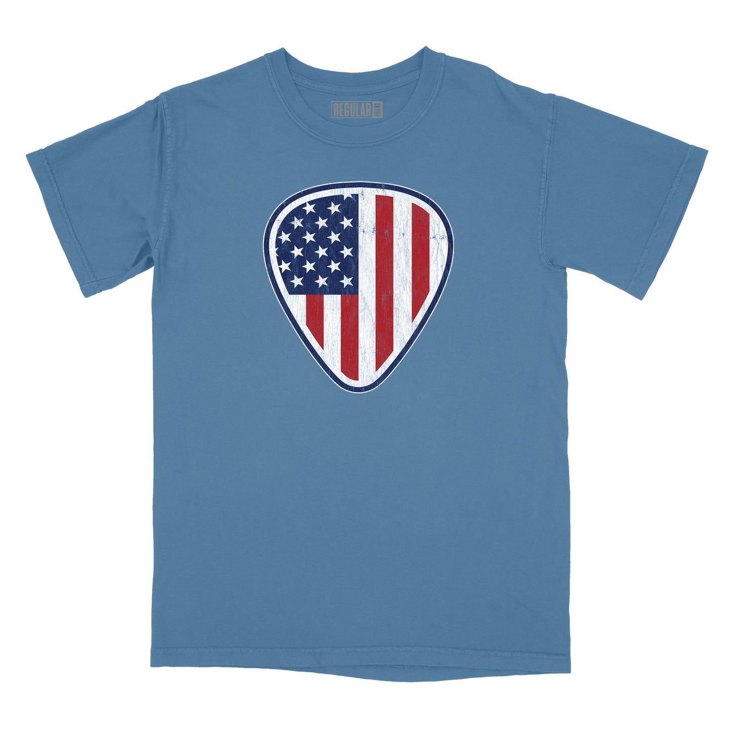 American Flag Guitar Pick Relaxed Fit T-Shirt