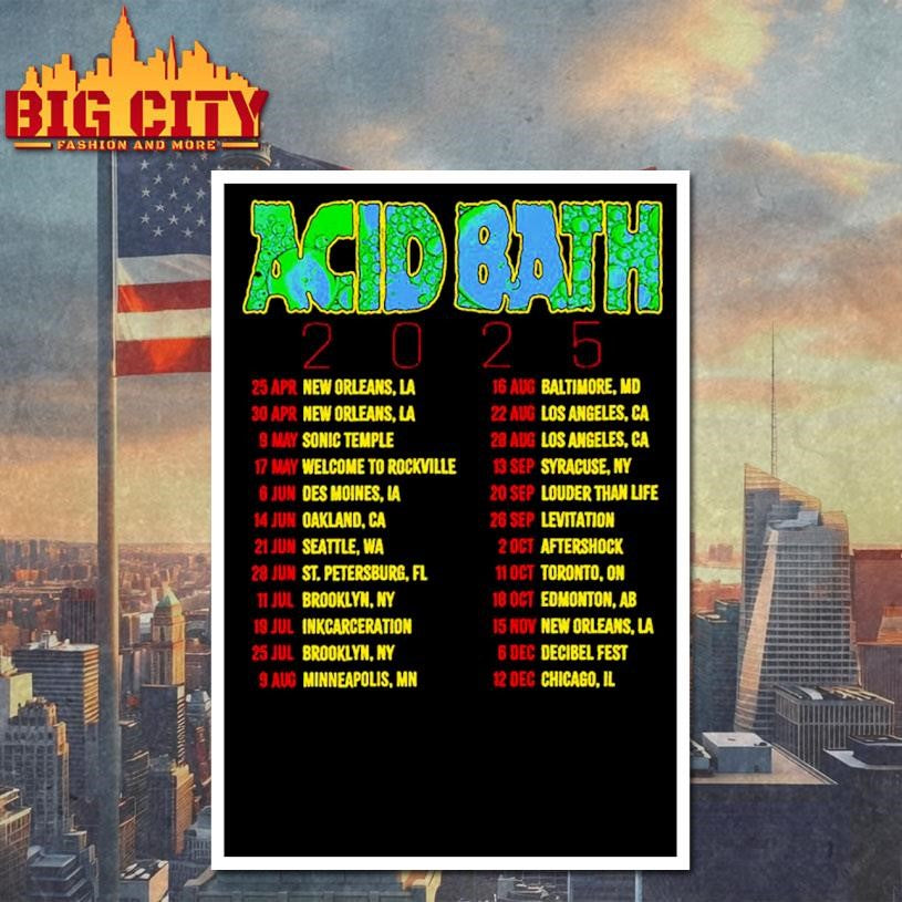 Acid Bath Tour 2025 Shirt
