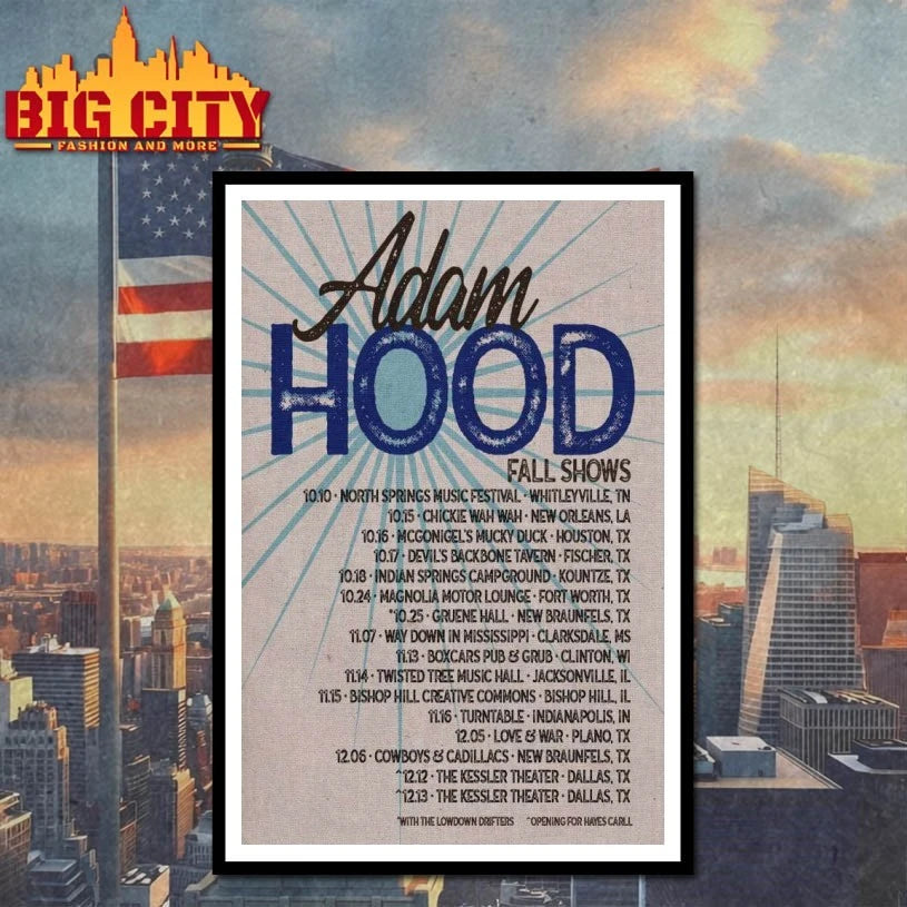 Adam Hood Fall Tour Poster Shirt