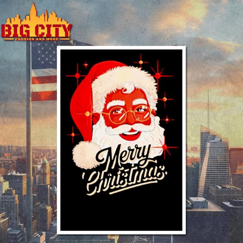African American Santa Christmas Black Xmas shirt