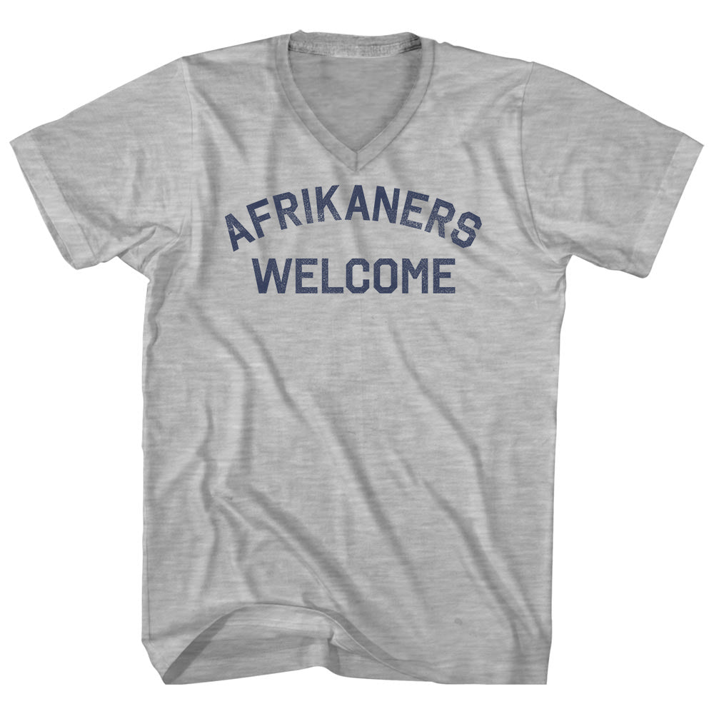 Afrikaners Welcome Adult Cotton V-neck T-shirt