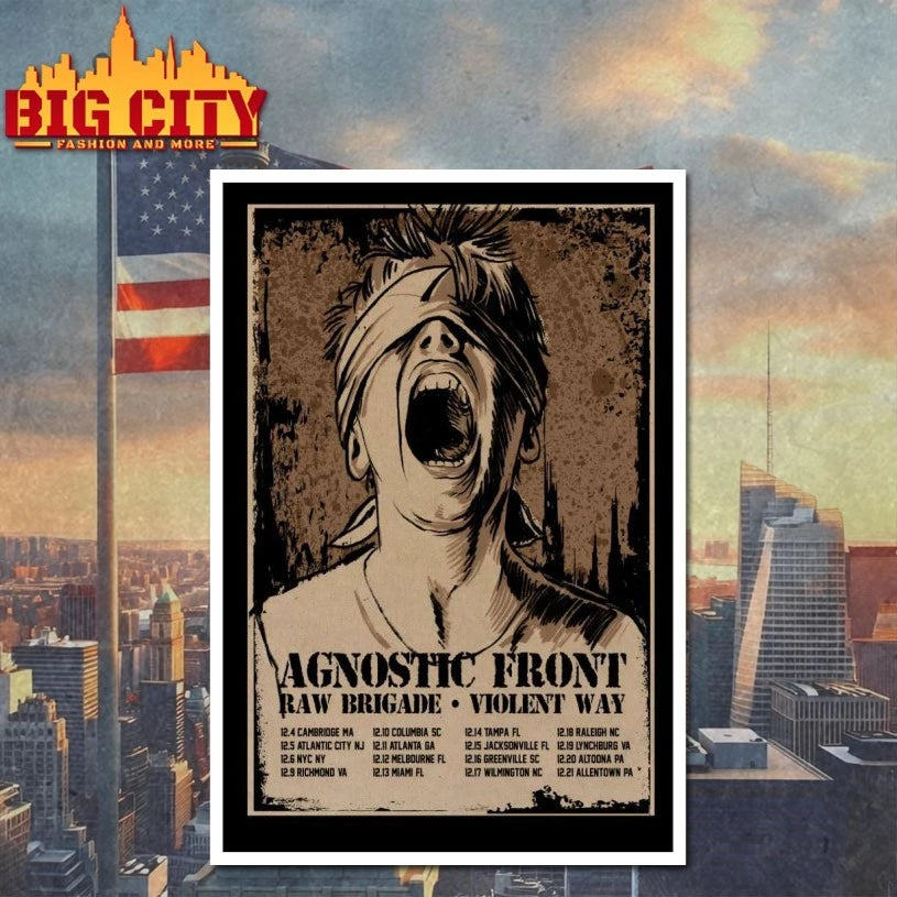 Agnostic Front Tour December 2025 Poster shirt
