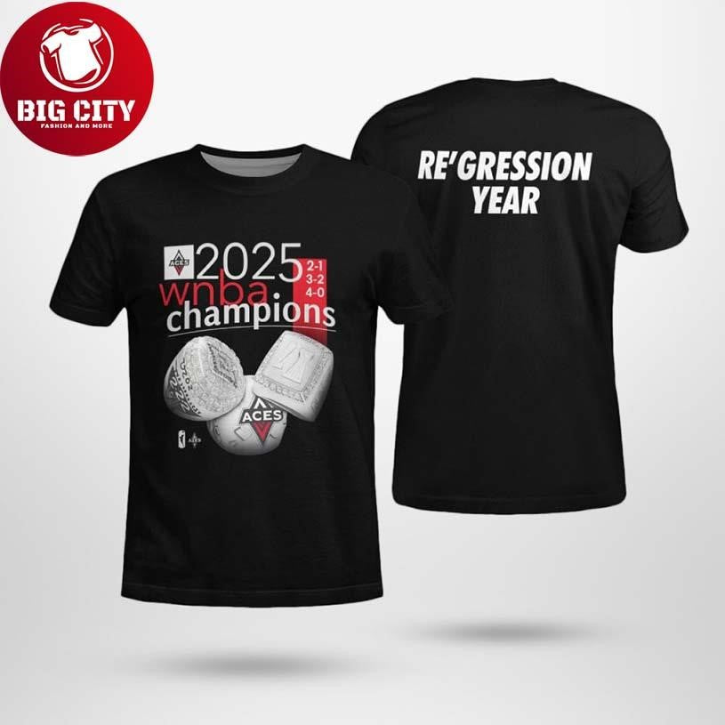 A’ja Wilson Aces 2020 NBA Champions Re’gression Year 2025 New Shirt
