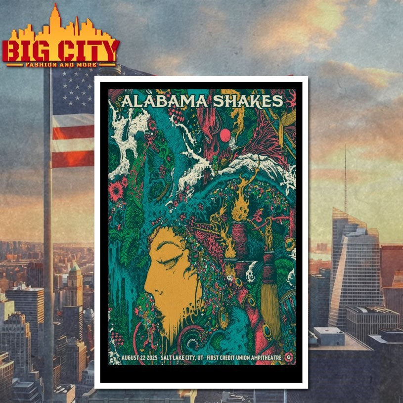 Alabama Shakes At Utah First Credit Union Amphitheatre On Aug 22 2025 Poster Shirt