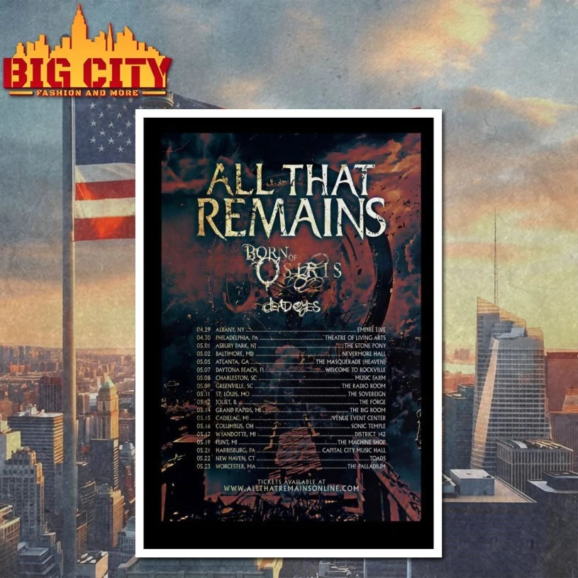 All That Remains 2026 Tour Poster shirt