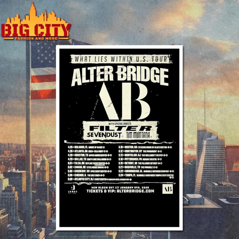 Alter Bridge What Lies Within Tour 2026 Shirt