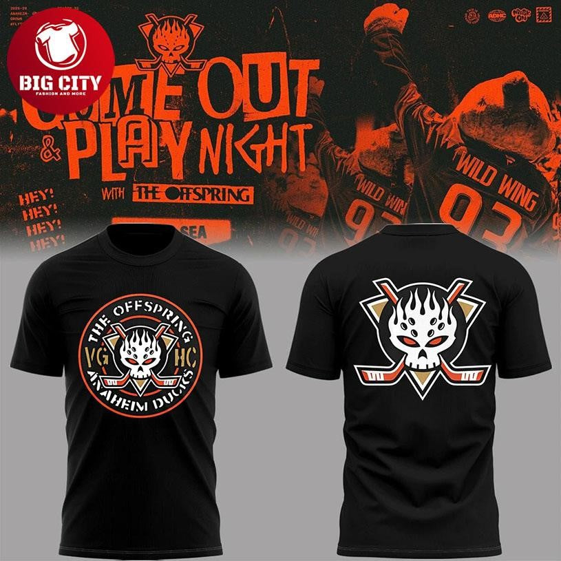 Anaheim Ducks The Offspring Special Edition Two Sided Shirt