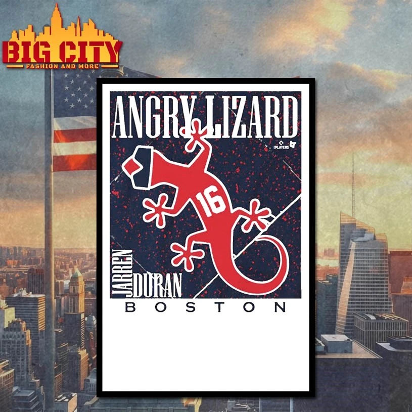 Angry Lizard Jarren Duran Boston Baseball Shirts