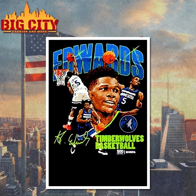 Anthony Edwards Minnesota Timberwolves Player signature shirts