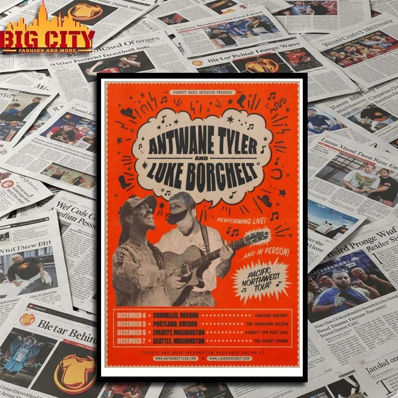 Antwane Tyler And Luke Borchelt Oregon And Washington Shows On Dec 4-7 2025 Poster shirt
