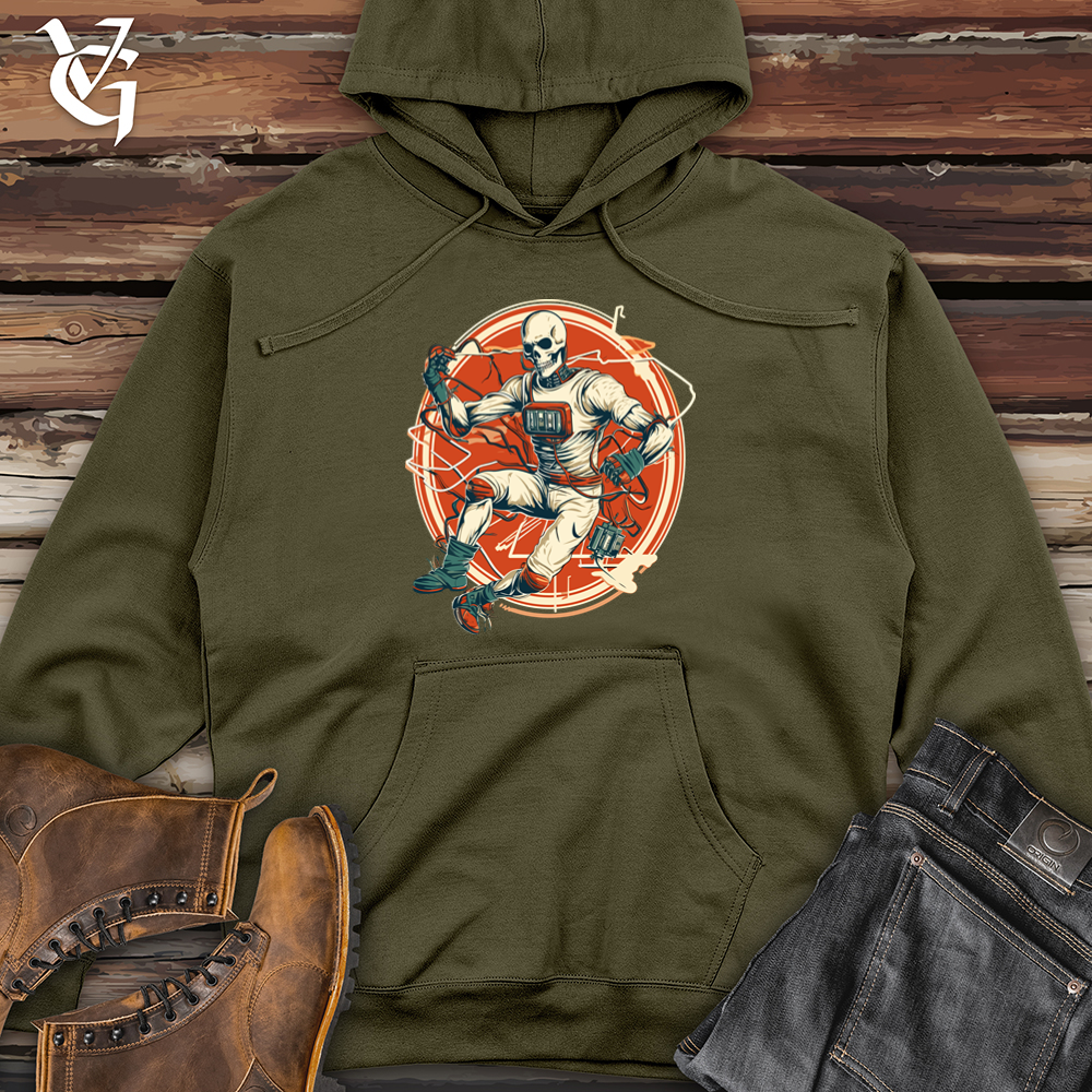 Retro Sparky Skeleton Midweight Hooded Sweatshirt