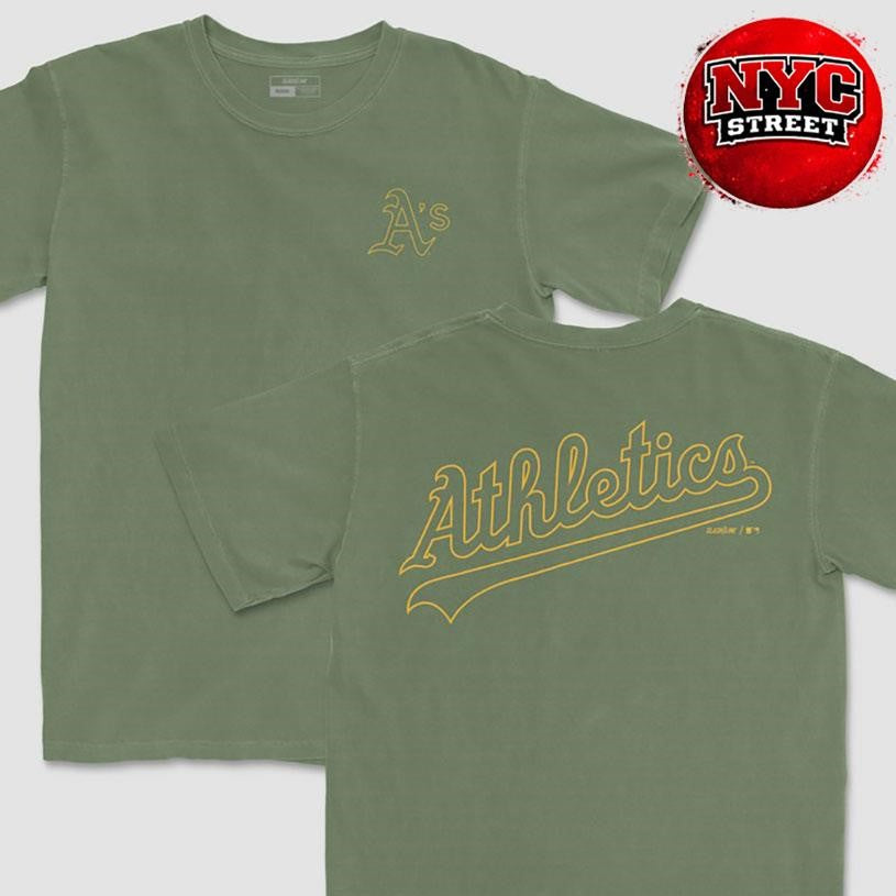 Athletics MLB Outline Two Sided Shirt
