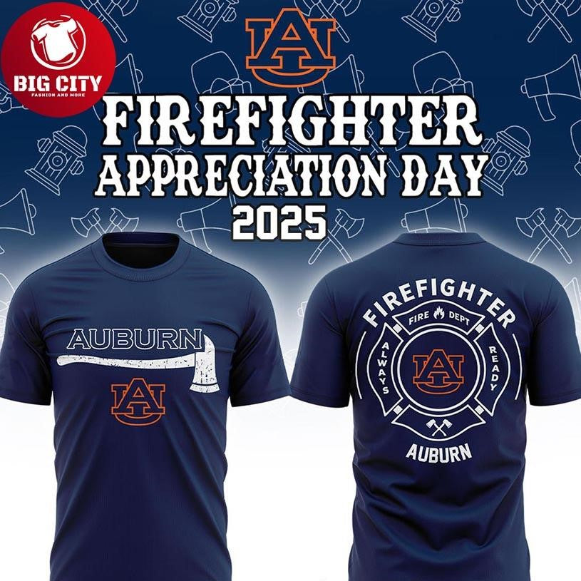 Auburn Tigers Firefighter Appreciation 2025 NCAA Gameday Two Sided Shirt