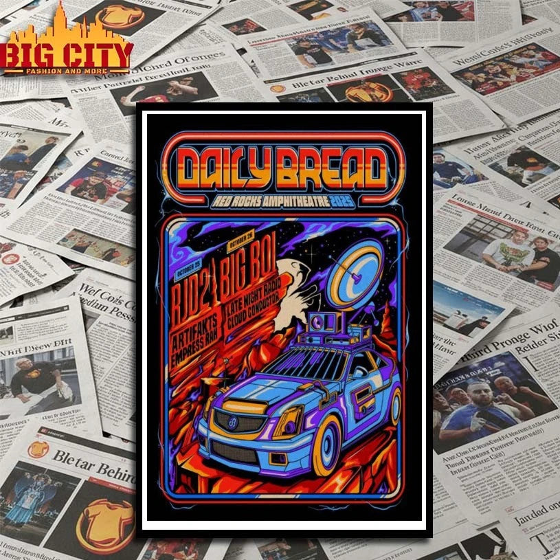 Awesome Daily Bread Morrison, CO Oct 25 & 26, 2025 Red Rocks Amphitheatre Poster Shirts
