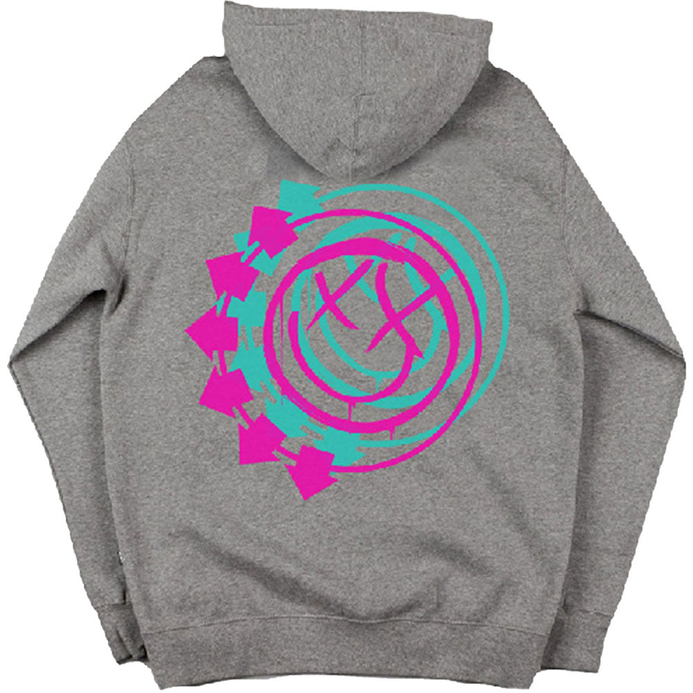 Blink-182 Unisex Zipped Hoodie: Double Six Arrow Smile (Back Print)