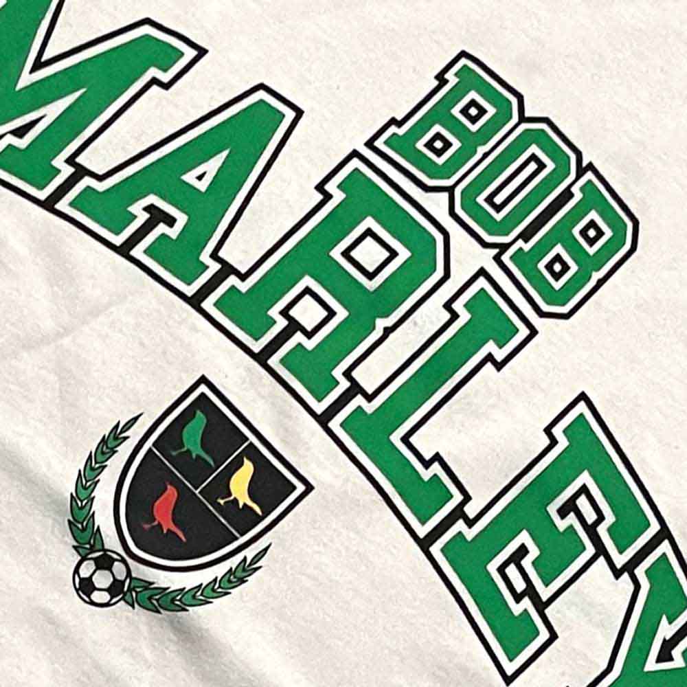 Bob Marley Unisex Ringer T-Shirt: Collegiate Crest