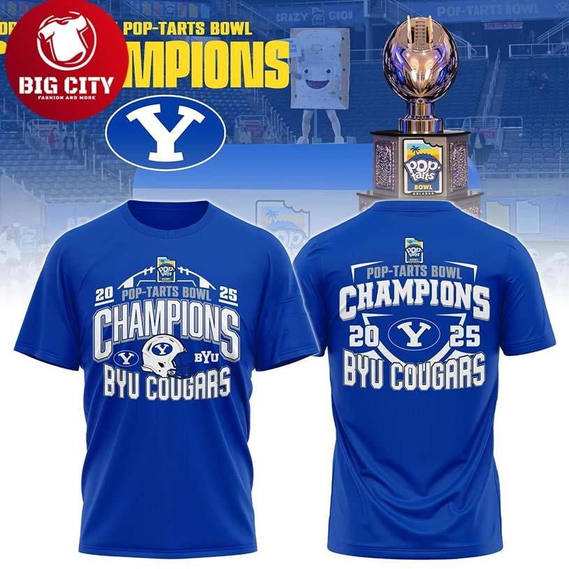BYU Cougars Football 2025 Pop-Tarts Bowl Champions Two Sided Shirt
