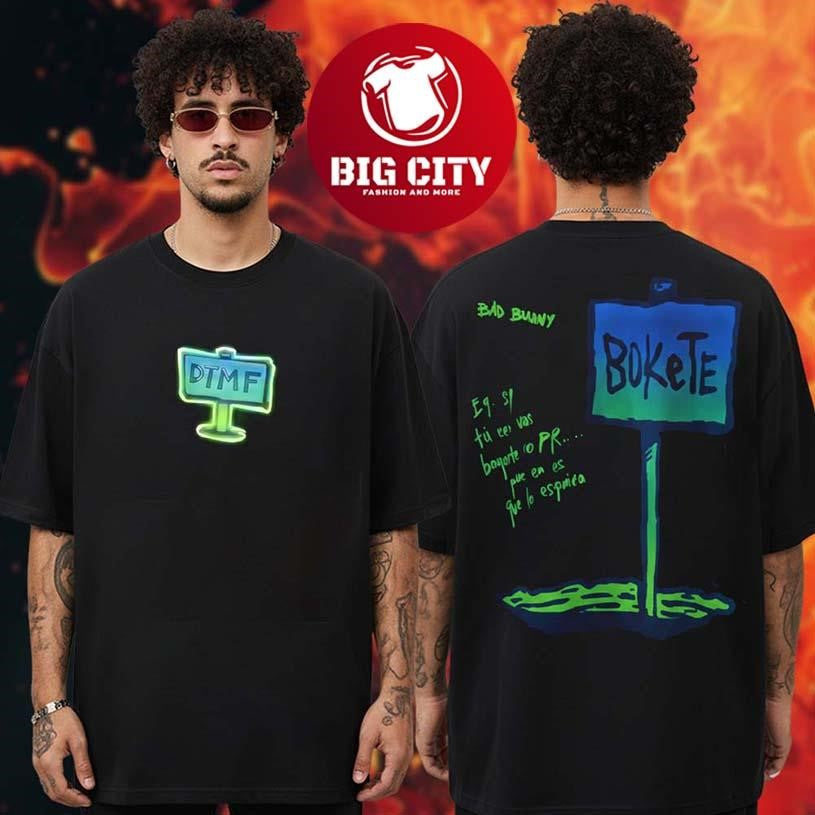 Bad Bunny Merch Mexico DtMF World Tour GNP Seguros Two Sided Shirt