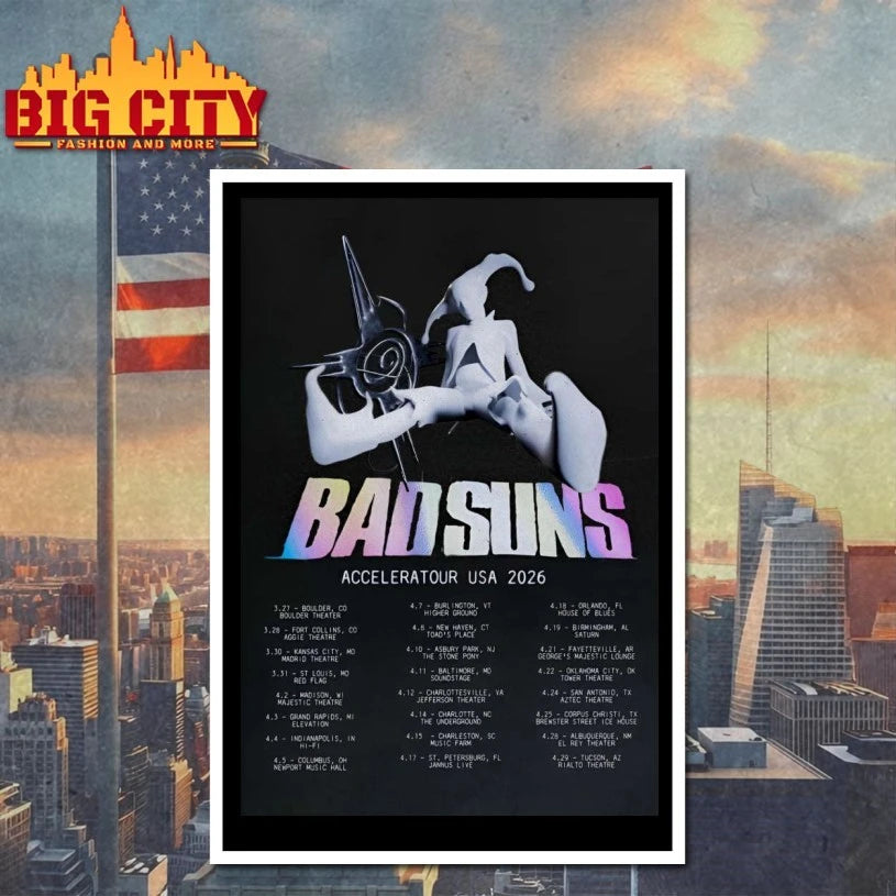 Bad Suns Acceleratour US 2026 Poster shirt