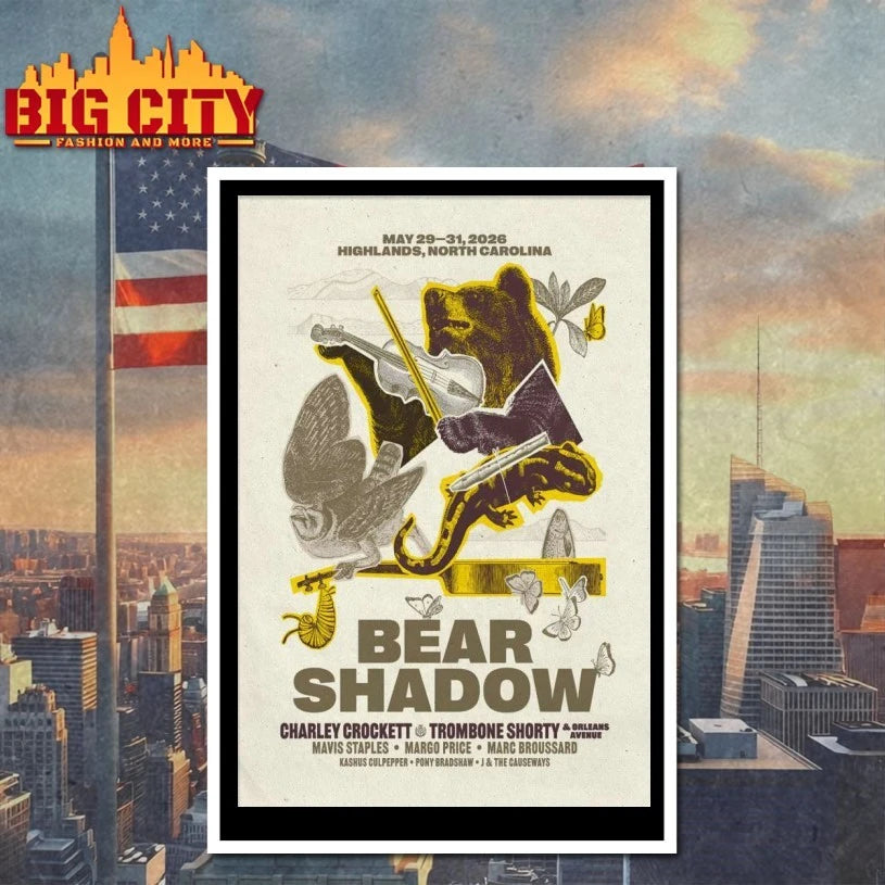 Bear Shadow Festival Highlands North Carolina May 29-31 2026 Poster shirt