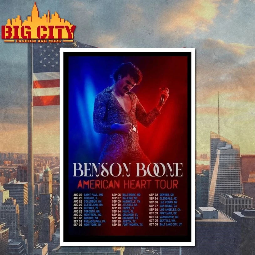 Benson Boone 2025 American Heart Tour Poster Shirts