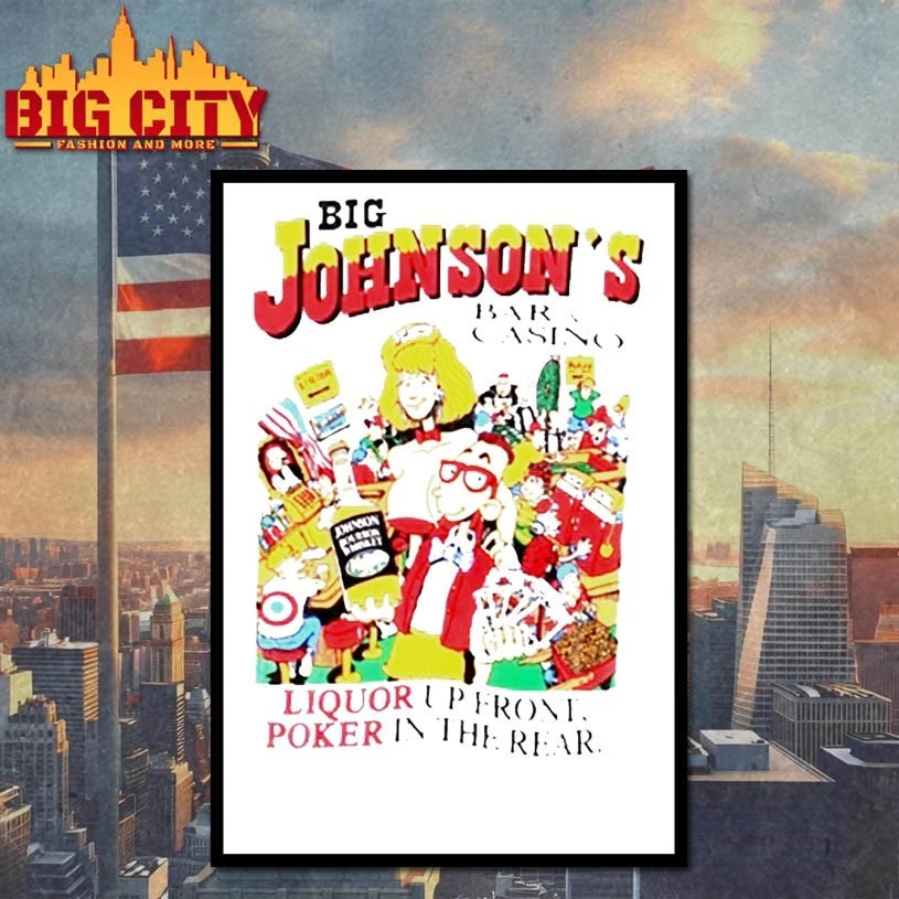 Big Johnson Bar Casino Liquor Up Front Poker In The Rear Shirt