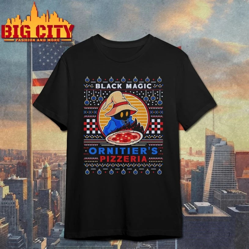 Black Magic Ornitier Pizzeria Ugly christmas shirt
