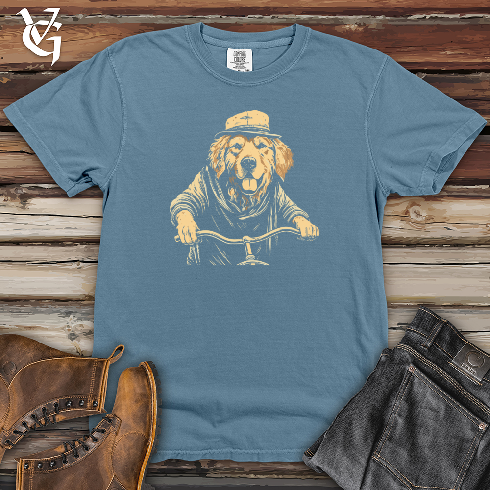 Retro Cruiser Golden Retriever Heavy Cotton Comfort Colors Tee
