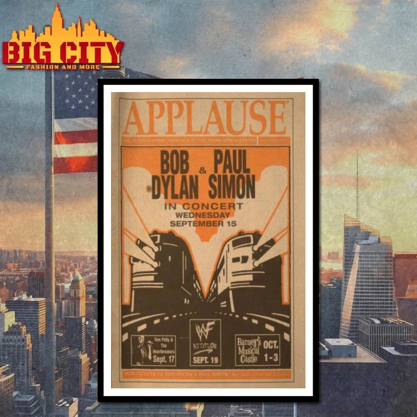 Bob Dylan & Paul Simon In Concert Wednesday Sept 15 2025 Applause Poster shirt