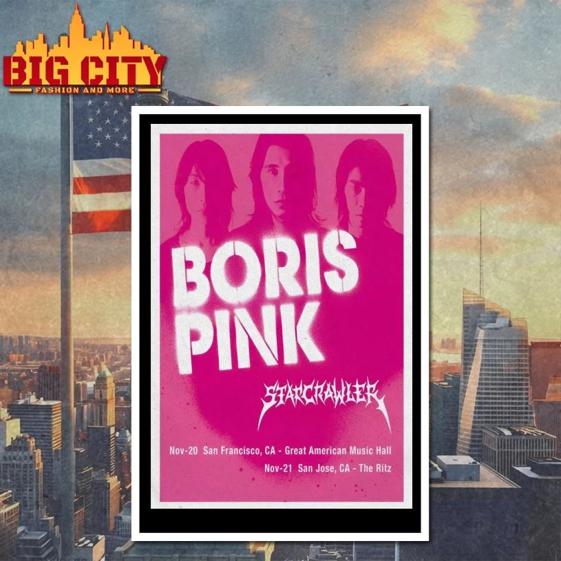 Boris Pink Nov 20-21 2025 San Francisco CA And San Jose CA Poster shirt