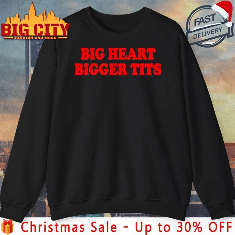 Brooklyn Wearing big heart bigger tits shirt