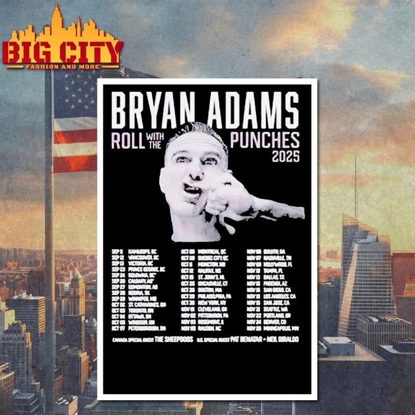 Bryan Adams Tour 2025 Shirt