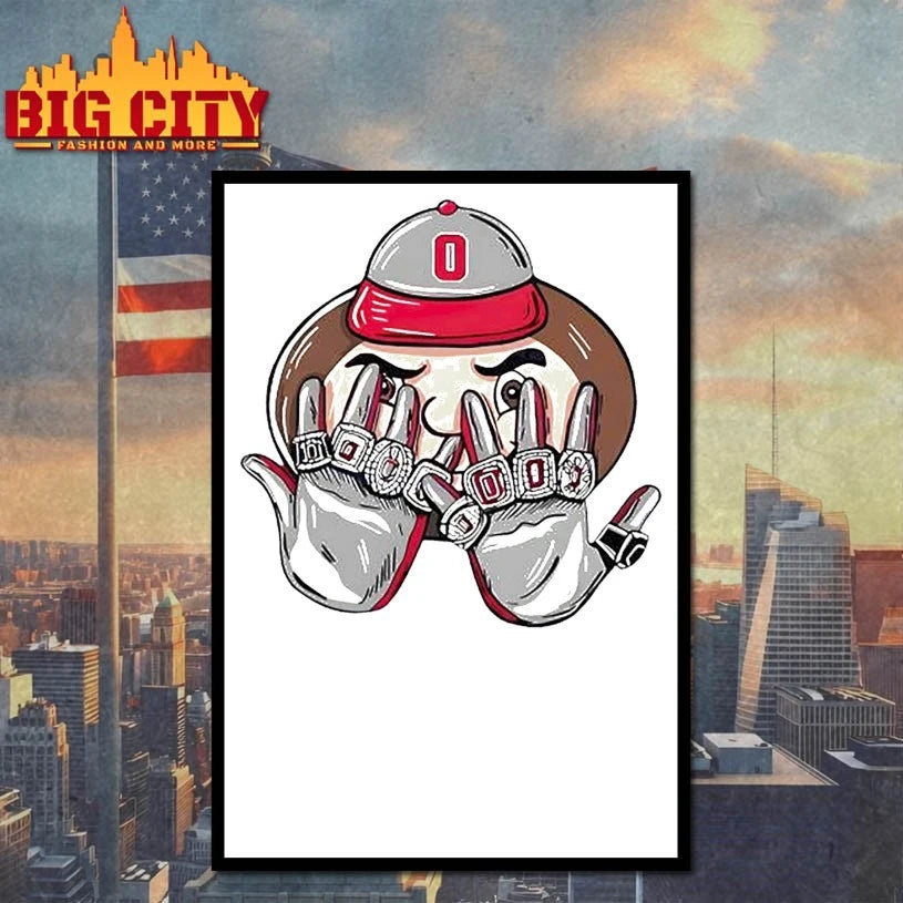Buckeyes 9 Rings Mascot 2025 shirt