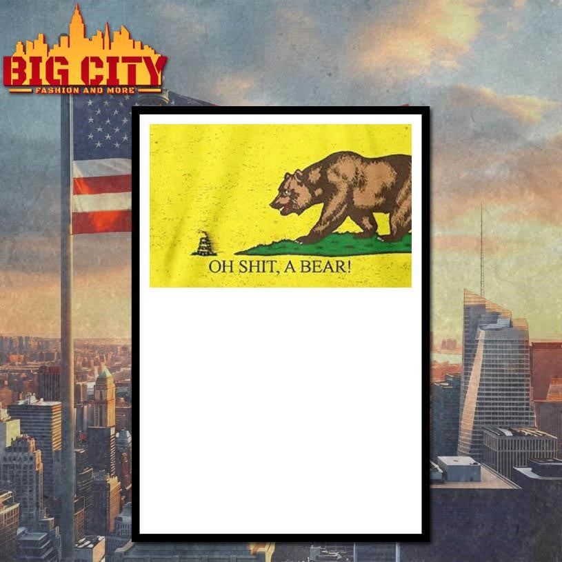 California State Vs Snake Garden Flag Oh Shit A Bear 2025 Shirt