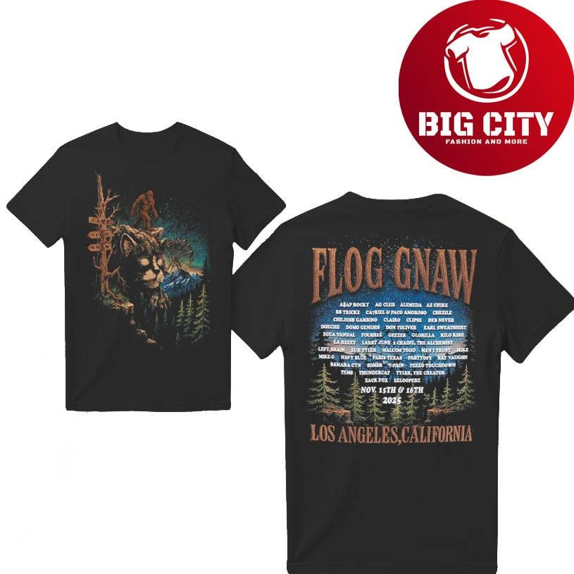 Camp Flog Gnaw Mount Killcat Los Angeles 2025 Two Sided Shirt