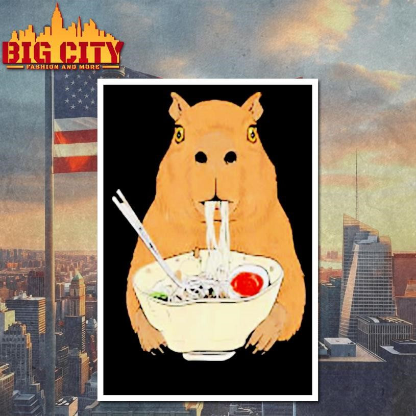 Capybara eat Ramen Japanese shirt