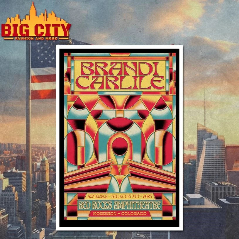 Carlile Tour Red Rocks 2025 Poster shirt