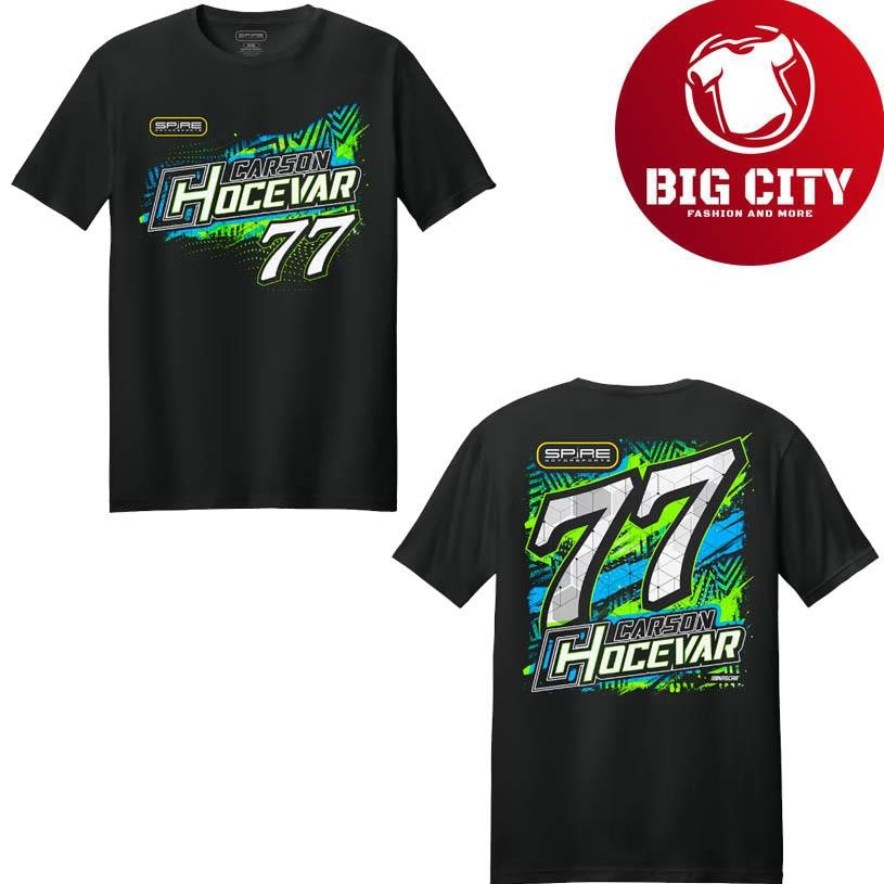 Carson Hocevar Spire Motorsports Black Lifestyle Two Sided Shirt