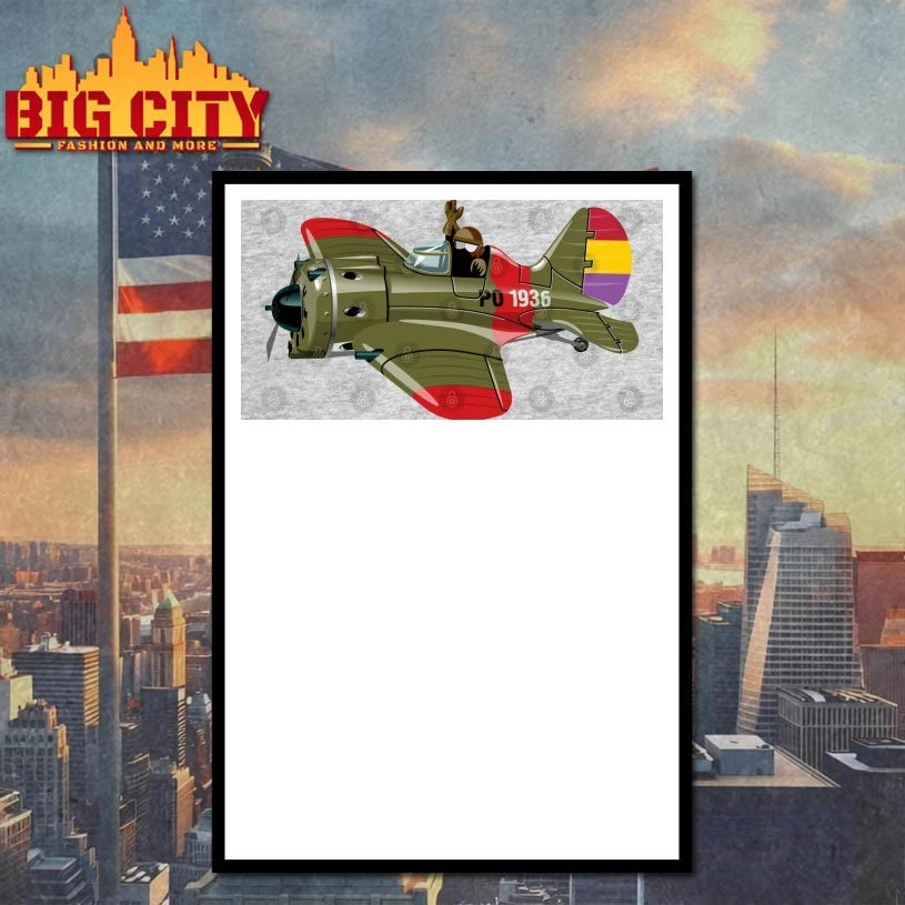 Cartoon Plane Cartoon retro fighter shirt