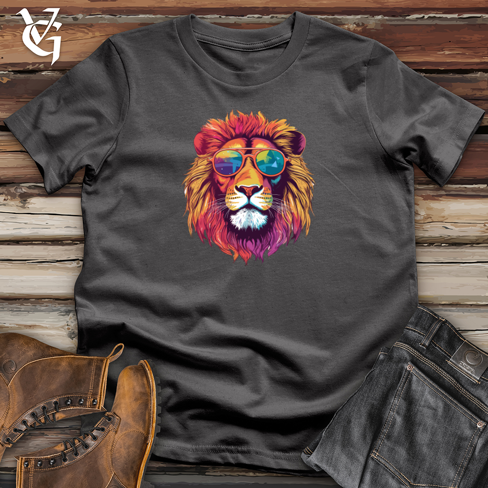 Retro Cosmic Shades Lion Softstyle Tee