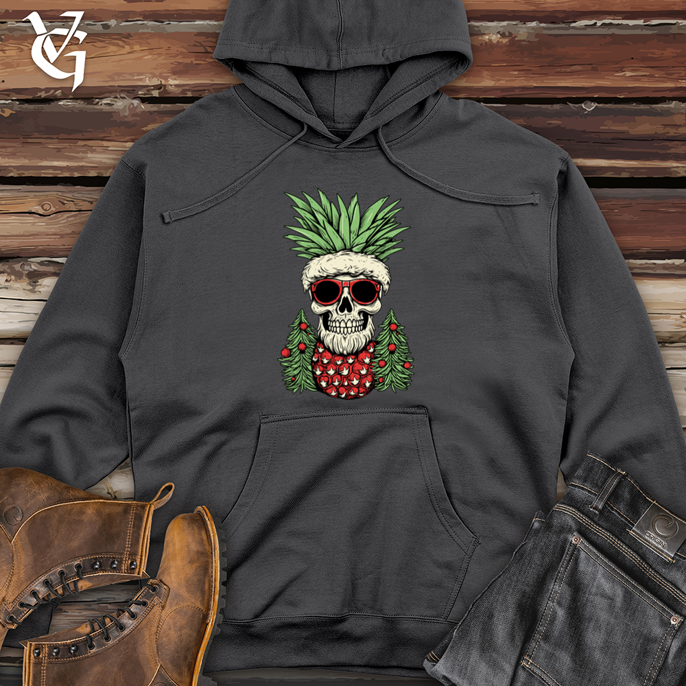 Retro Santa Pineapple Midweight Hooded Sweatshirt