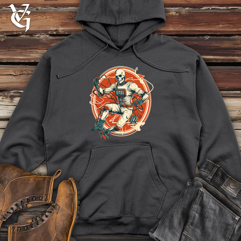 Retro Sparky Skeleton Midweight Hooded Sweatshirt