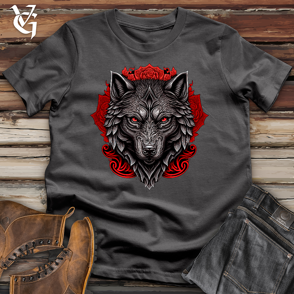 Red Flower Wolf Softstyle Tee