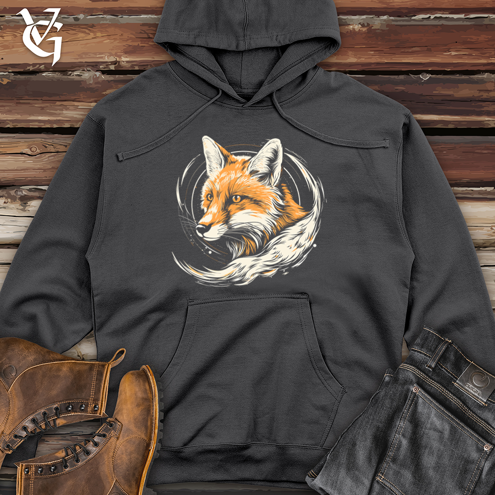 Retro Cosmo Fox Midweight Hooded Sweatshirt