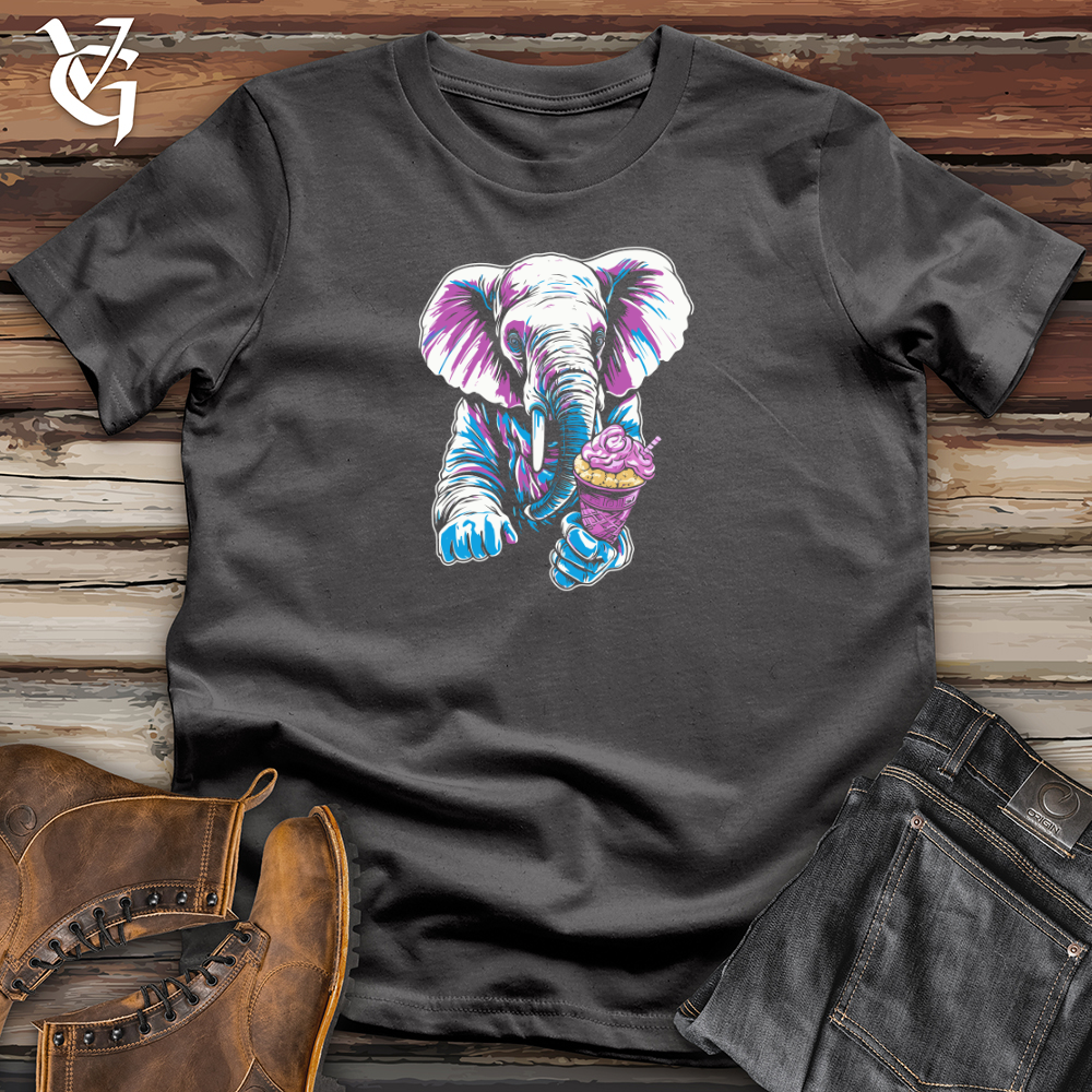 Retro Cosmic Ice Cream Elephant Softstyle Tee