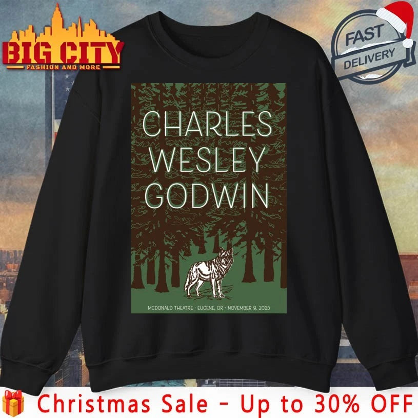Charles Wesley Godwin Nov 9 2025 McDonald Theatre Eugene OR Poster shirt