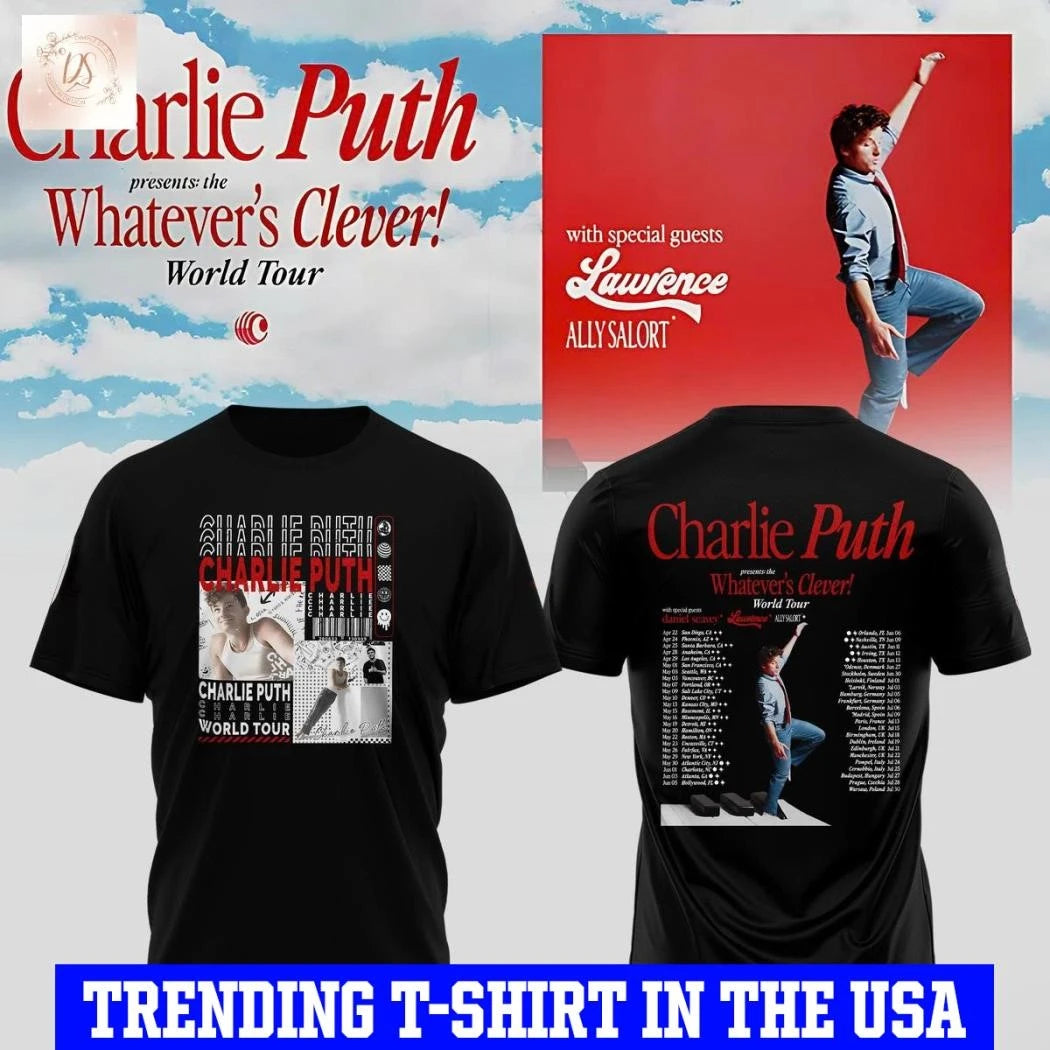 Charlie Puth Whatever’s Clever World Tour 2026 Shirt