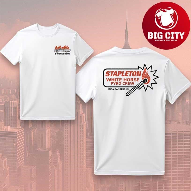 Chris Stapleton White Horse Pyro Crew Kinda Dangerous Two Sided Shirt